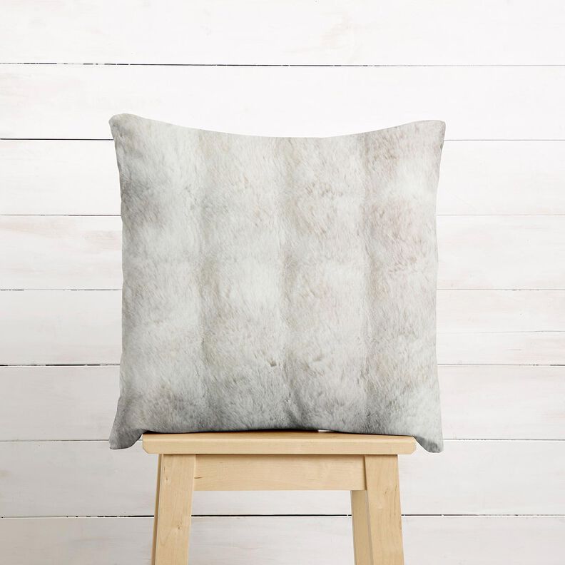 Sztuczne futerko długie włosie z gradientem &ndash; srebrnoszary,  image number 6