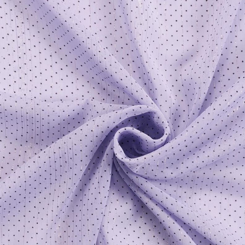 Szyfon w błyszczące paski i kropeczki – liliowy,  image number 3