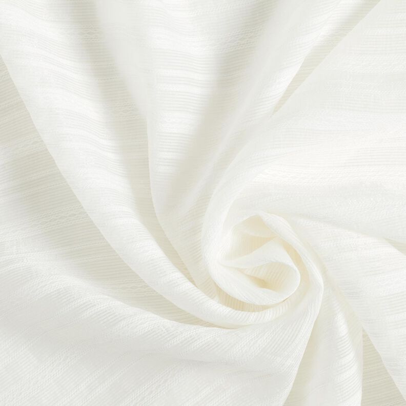 Lekka tkanina na bluzki w prześwitujące paski – biel,  image number 3