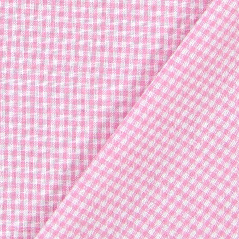 Tkanina bawełniana Kratka Vichy 0,2 cm – róż/biel,  image number 3