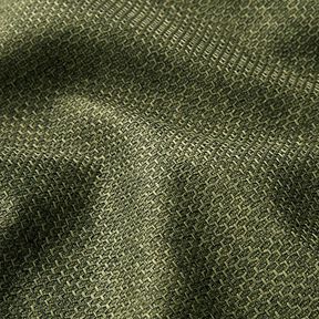 Tkanina tapicerska struktura plastra miodu – ciemna oliwka | Resztka 60cm, 