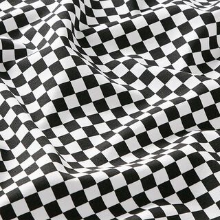 Dżersej bawełniany szachownica [9 mm] – czerń/biel, 