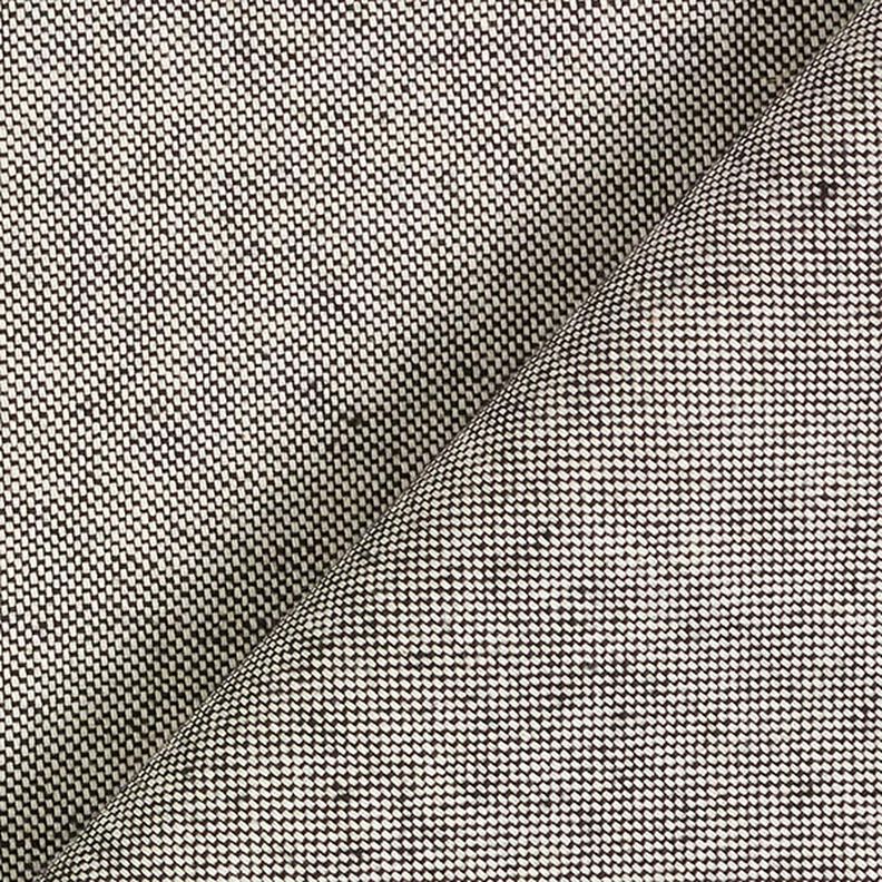 Tkanina dekoracyjna half panama chambray z recyklingu – czerń/biel,  image number 3