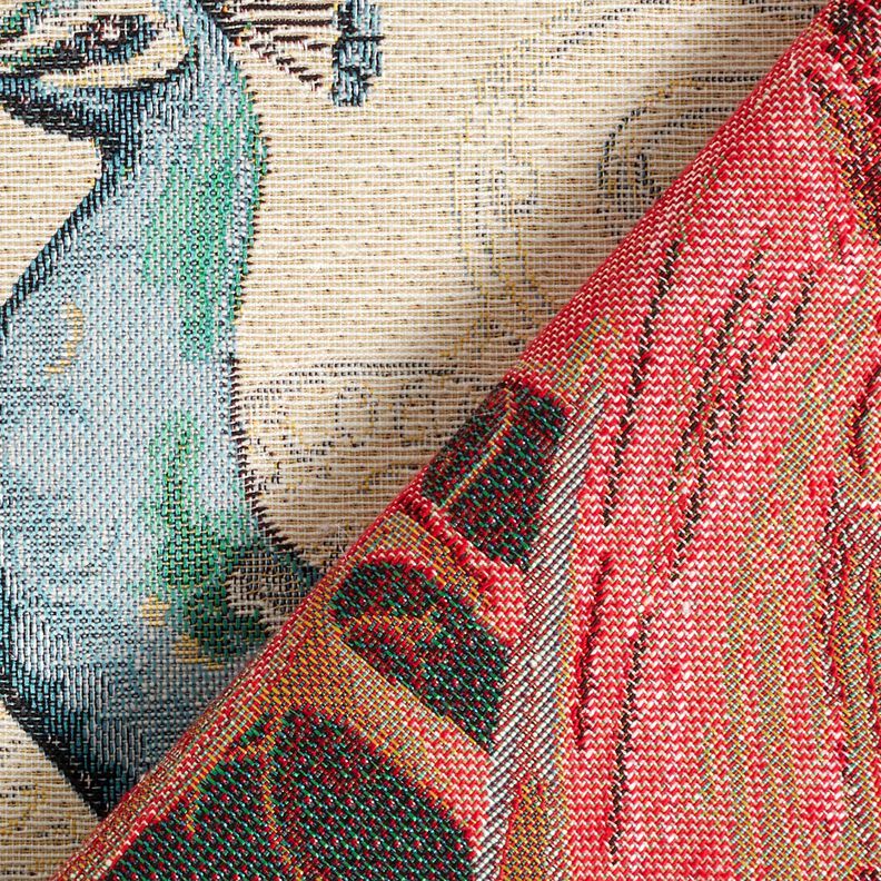 Panel dekoracyjny Gobelin paw &ndash; jasnobeżowy/błękit,  image number 4