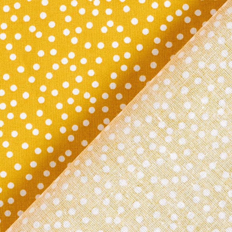 Tkanina bawełniana Kreton nieregularne kropki – żółty curry,  image number 5