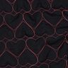 Tkanina pikowana neonowe serca | Poppy Fabrics – czerń/neonowy pink,  thumbnail number 2