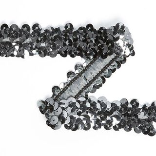 Borta z cekinami elastyczna (20mm) 11 stare srebro metaliczny, 