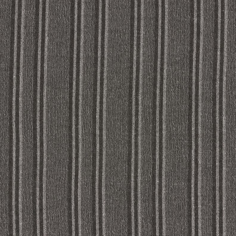Tkanina bawełniana z zagnieceniami w paski – antracyt,  image number 1