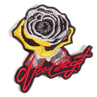 XXL Aplikacja Silver Rose – czerwień, 