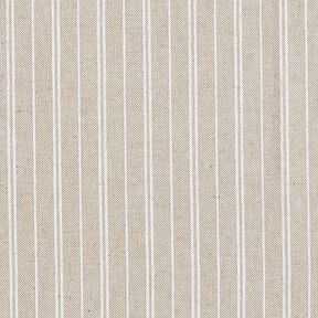 Tkanin dekoracyjna Half panama cienkie paski – naturalny/biel, 