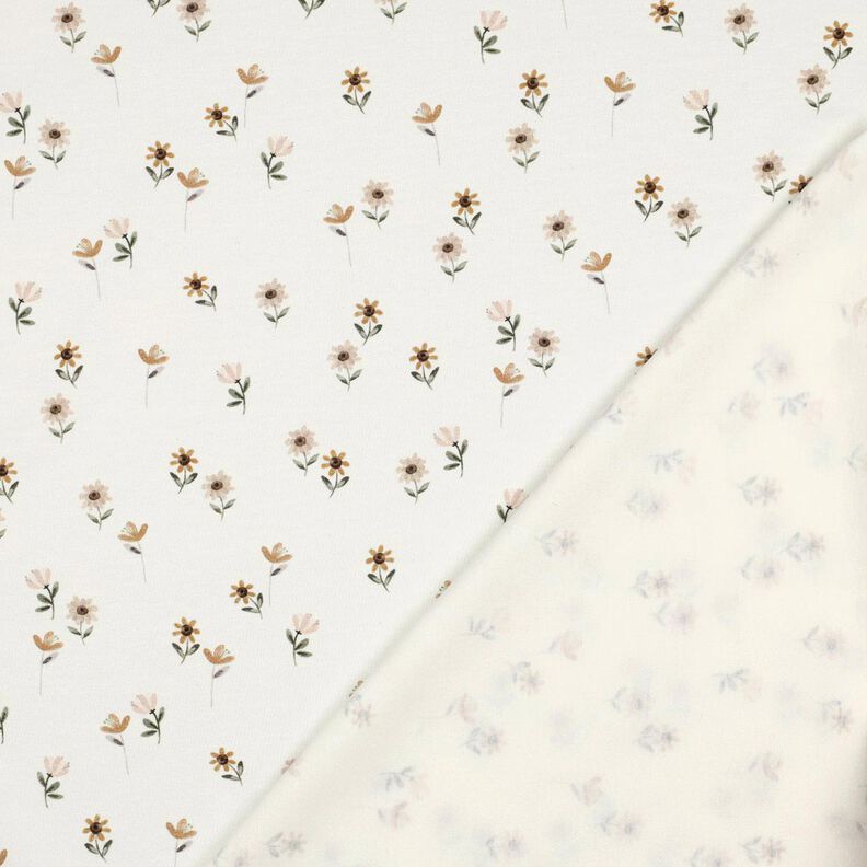 Dżersej bawełniany śliczne kwiatki nadruk cyfrowy | Poppy Fabrics – kość słoniowa/karmelka,  image number 4