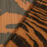 Szyfon w brokatowe prążki z nadrukiem tygrysa – czerń/miedź,  thumbnail number 4
