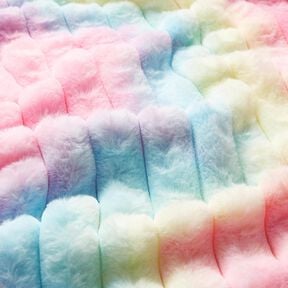 Miękki polar prążkowana tęcza – szary błękit/pink, 