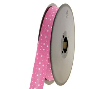 Taśma skośna gwiazdy Biobawełna [20 mm] – pink, 