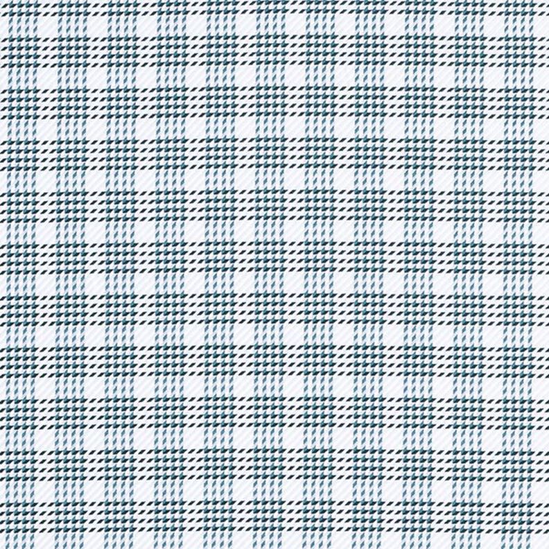 Tkanina na bluzki w kratkę pepitkę – biel/antracyt,  image number 1