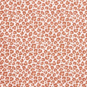 Tkanina bawełniana Kreton mały wzór w panterkę – kość słoniowa/miedź, 