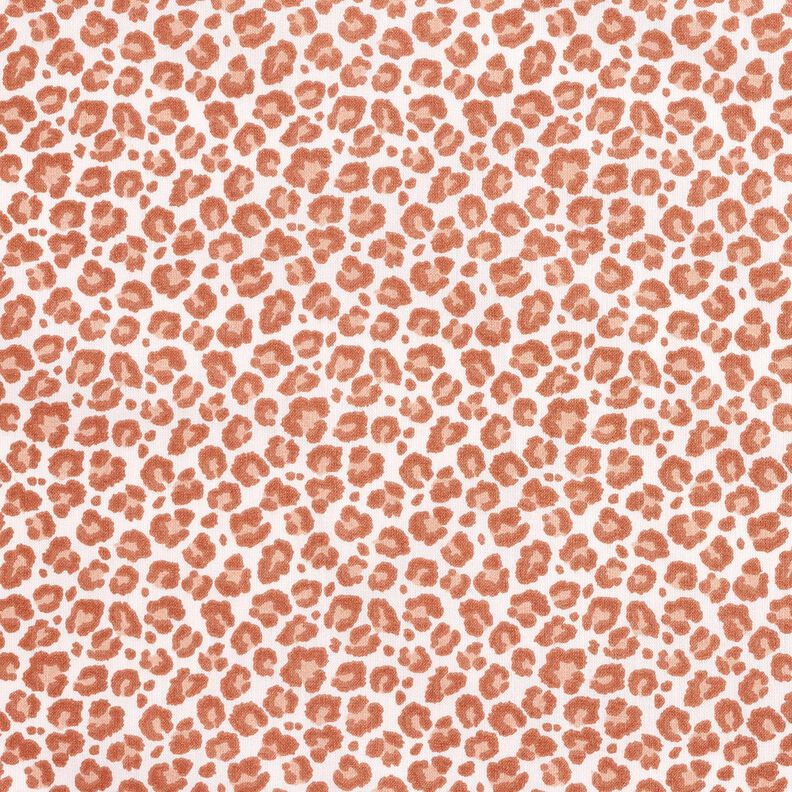 Tkanina bawełniana Kreton mały wzór w panterkę – kość słoniowa/miedź,  image number 1