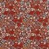 Tkanina bawełniana Kreton motywy kwiatowe – burgund/jasny kreci,  thumbnail number 1