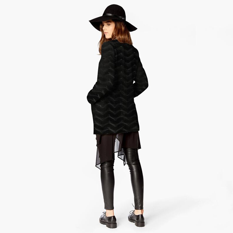 Tkanina pikowana Wzór Chevron przypominający w dotyku brzoskwiniową skórkę | Katia Fabrics – czerń, image number 8