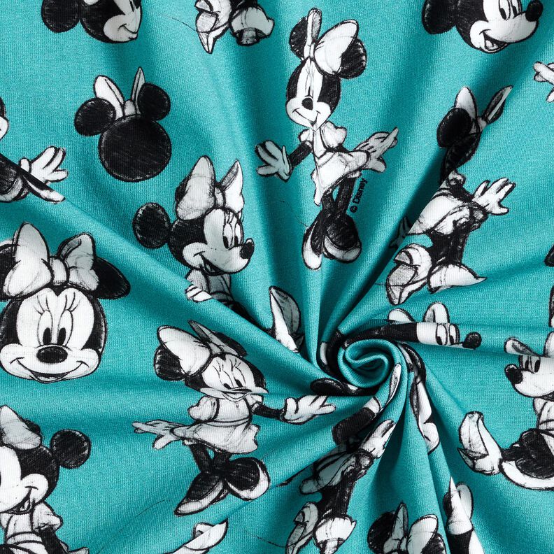 Dżersej bawełniany Myszka Minnie | Disney – jasnoniebieski, image number 3