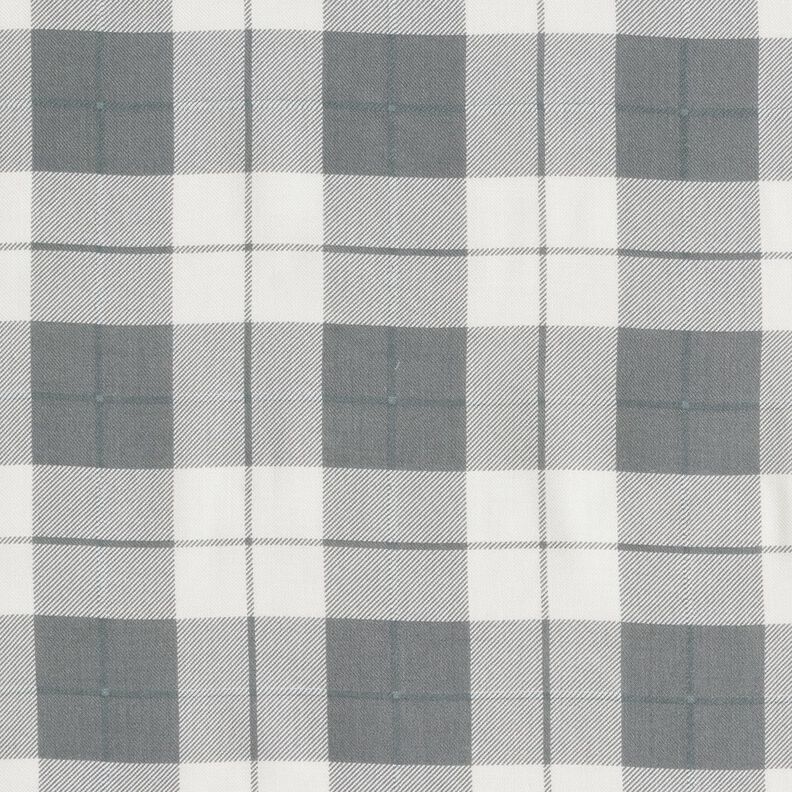 Cienka tkanina bawełniana w kratkę – jasnoszary/biel,  image number 1