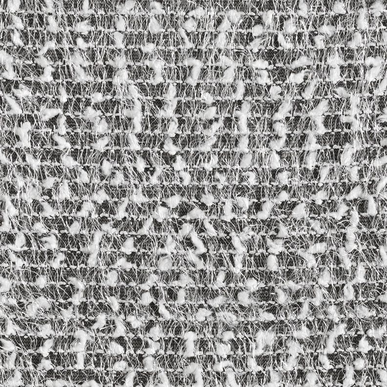 Dzianina swetrowa z efektowną przędzą &ndash; czerń/biel,  image number 1