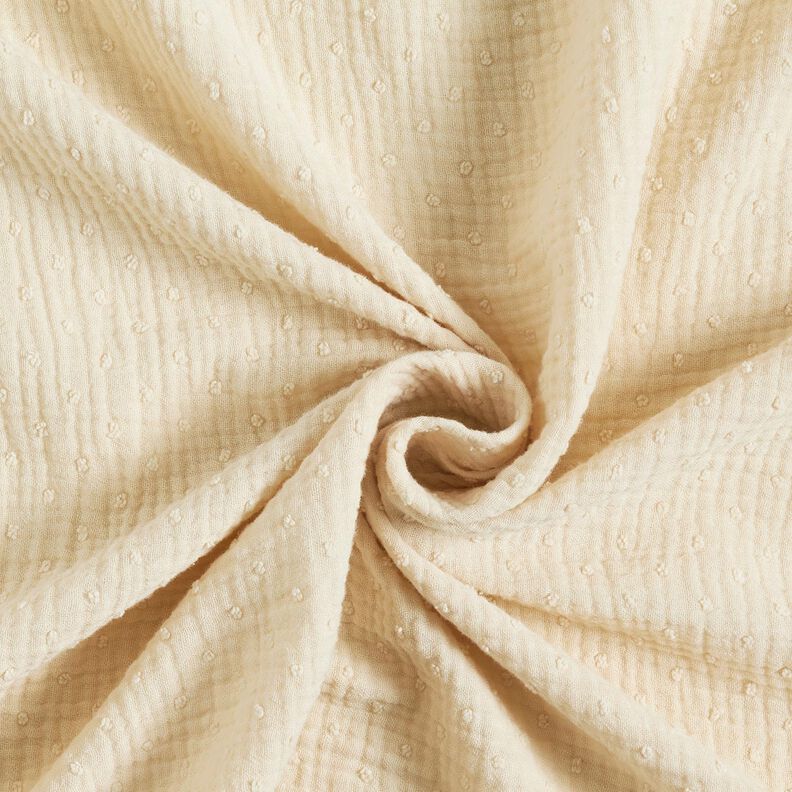 Muślin / Tkanina double crinkle dobby – naturalny,  image number 3