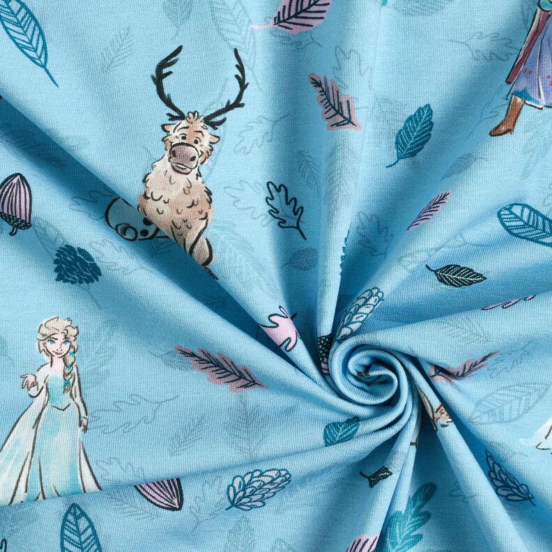 Dżersej bawełniany Królowa Śniegu w lesie | Disney – jasnoniebieski, image number 3