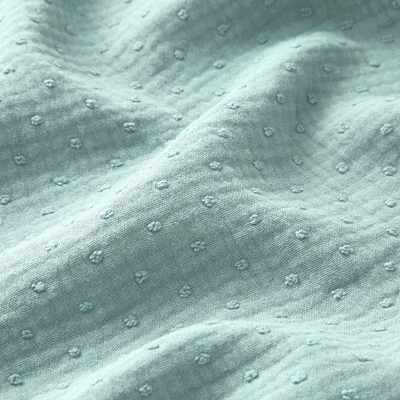Muślin / Tkanina double crinkle dobby – miętowy,  image number 2