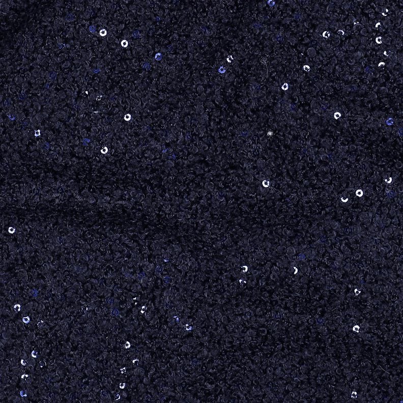 Dzianina bouclé Cekiny Jednokol | Poppy Fabrics – ciemnogranatowy,  image number 3