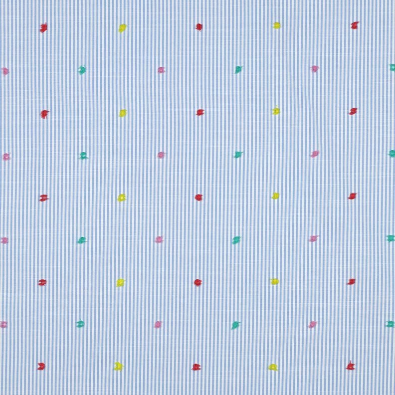Delikatny batyst bawełniany dobby i paski | Poppy Fabrics – jasnoniebieski/biel,  image number 1