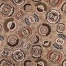 Tkanin dekoracyjna Żakard elegancka mandala – ciemny szarobrązowy/burgund,  thumbnail number 1