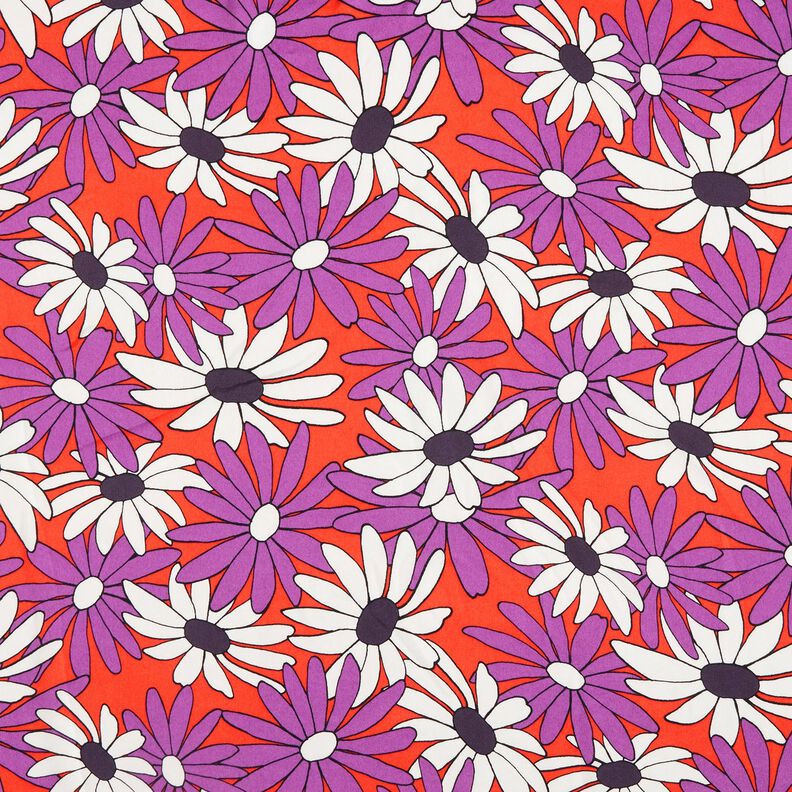Satyna w wyraziste kwiaty – pomarańcza/czerwona lilia,  image number 1