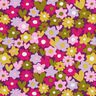 Dżersej bawełniany kolorowe kwiaty | Poppy Fabrics – winogronowy,  thumbnail number 1