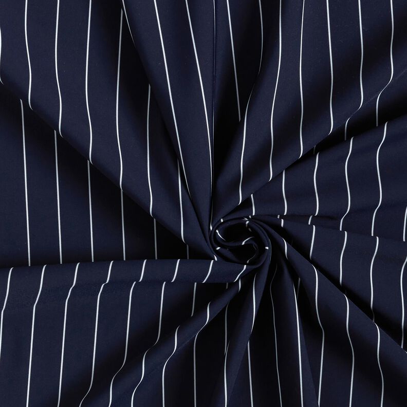 Tkanina na spodnie, stretch w prążki – ciemnogranatowy/biel,  image number 3