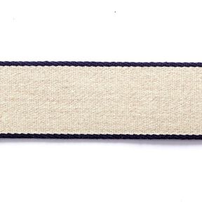 Taśma parciana [ 3,5 cm ] – granat/beż, 
