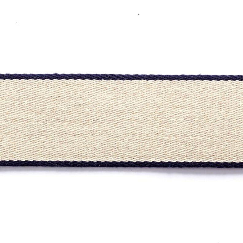 Taśma parciana [ 3,5 cm ] – granat/beż,  image number 1