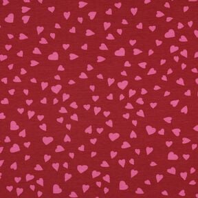 Dzianina dresowa pętelkowa serca | Poppy Fabrics – ciemnoczerwony/pink,  Dzianina dresowa pętelkowa serca | Poppy Fabrics – ciemnoczerwony/pink,