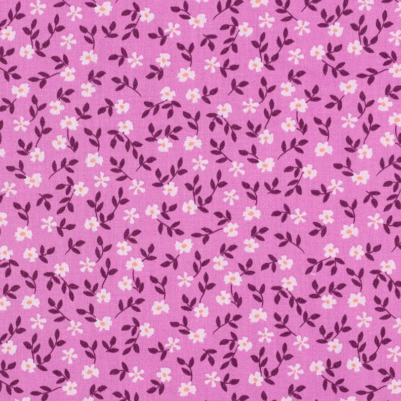 GOTS Popelina bawełniana drobne kwiatuszki | Poppy Fabrics – pink/biel,  image number 1