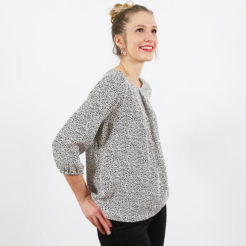 FRAU SUKI – bluzka z kontrafałdą, Studio Schnittreif | XS - XXL,  image number 3