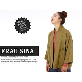 FRAU SINA - kurteczka kimono ze skośnymi kieszeniami, Studio Schnittreif | XS - XXL, 