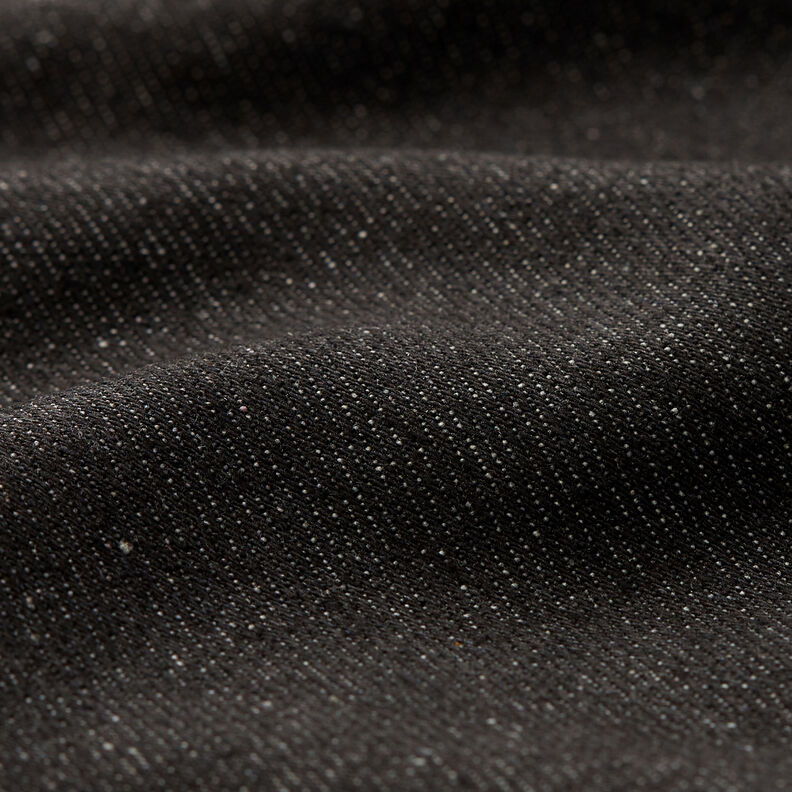 Gruby denim bawełniany – czerń,  image number 2