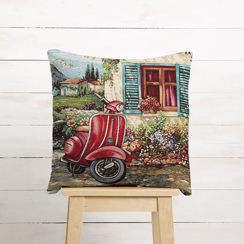 Panel dekoracyjny Gobelin Vespa – czerwień karminowa/jasnobeżowy,  image number 6