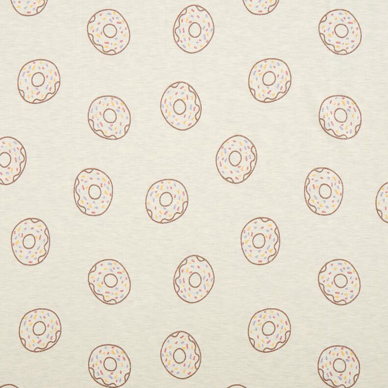 Dżersej bawełniany brokatowe pączki | by Poppy – naturalny,  image number 1