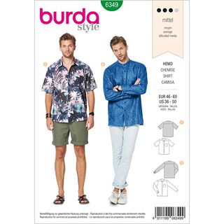 Koszula męska, Burda 6349 | 46 - 60, 