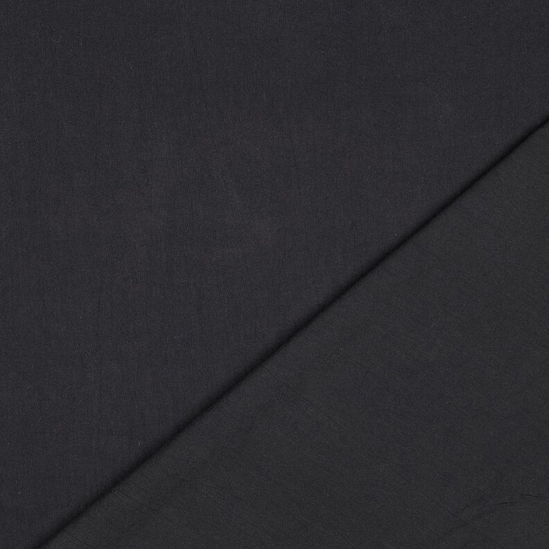 Tkanina bawełniana Tkanina marszczona, wstępnie uprana – czerń,  image number 3