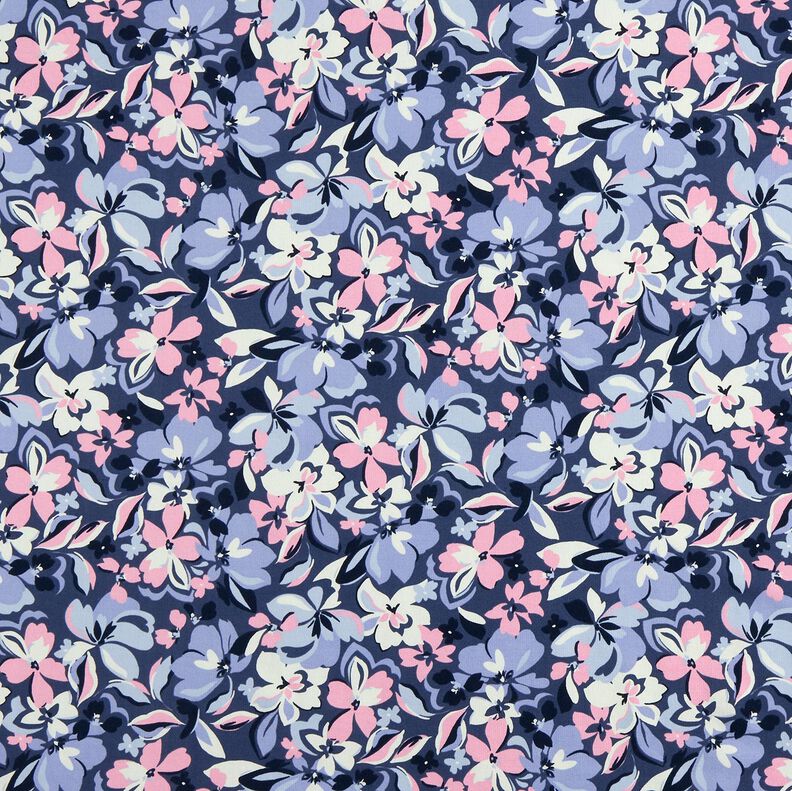 Dzianina dresowa pętelkowa duże kwiaty | Poppy Fabrics – dżins,  image number 1
