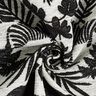 Żakard szenilowy Barokowa dżungla – czerń/mleczna biel,  thumbnail number 3