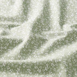 Tkanina bawełniana kreton Kwiatuszki – khaki, 