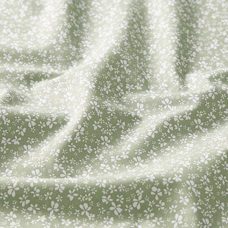 Tkanina bawełniana kreton Kwiatuszki – khaki,  image number 2